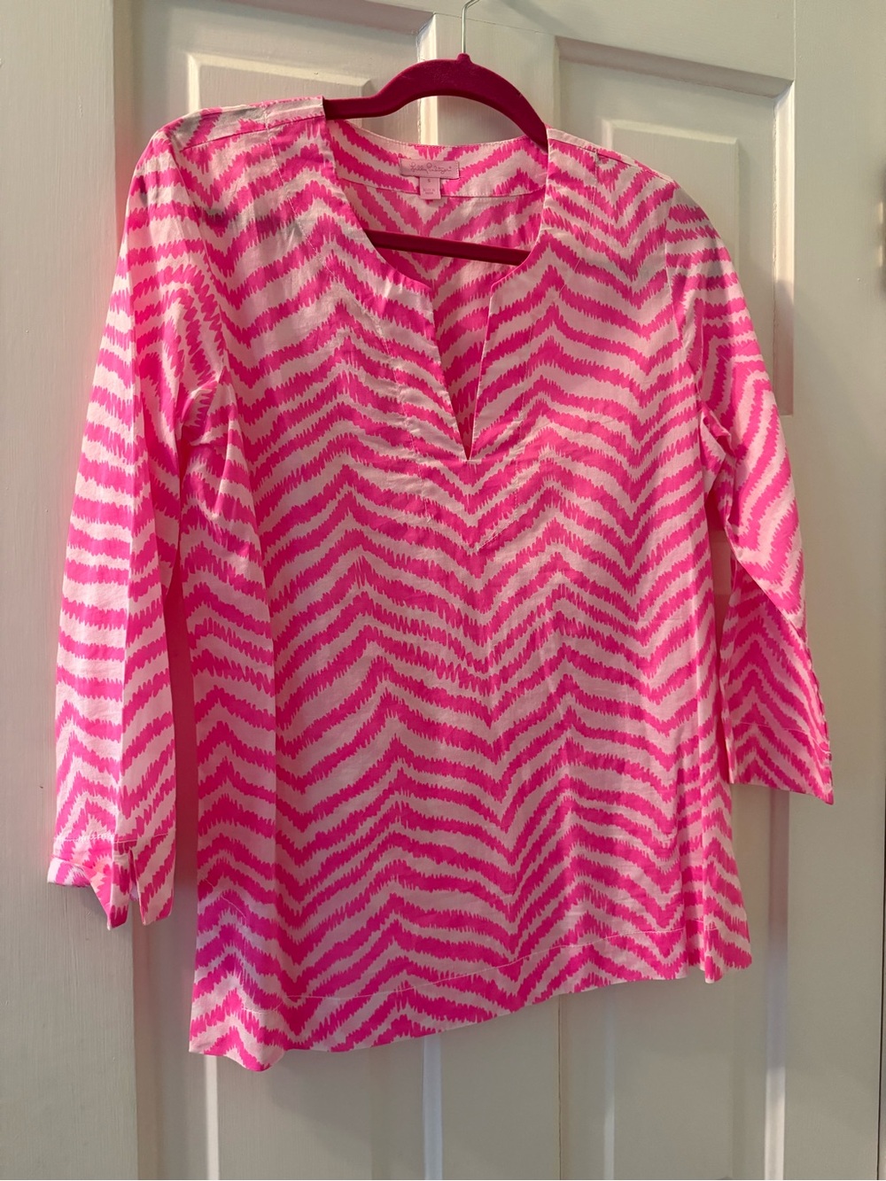 Women’s Pink Chevron Tunic Top - Lilly Pulitzer. Size S